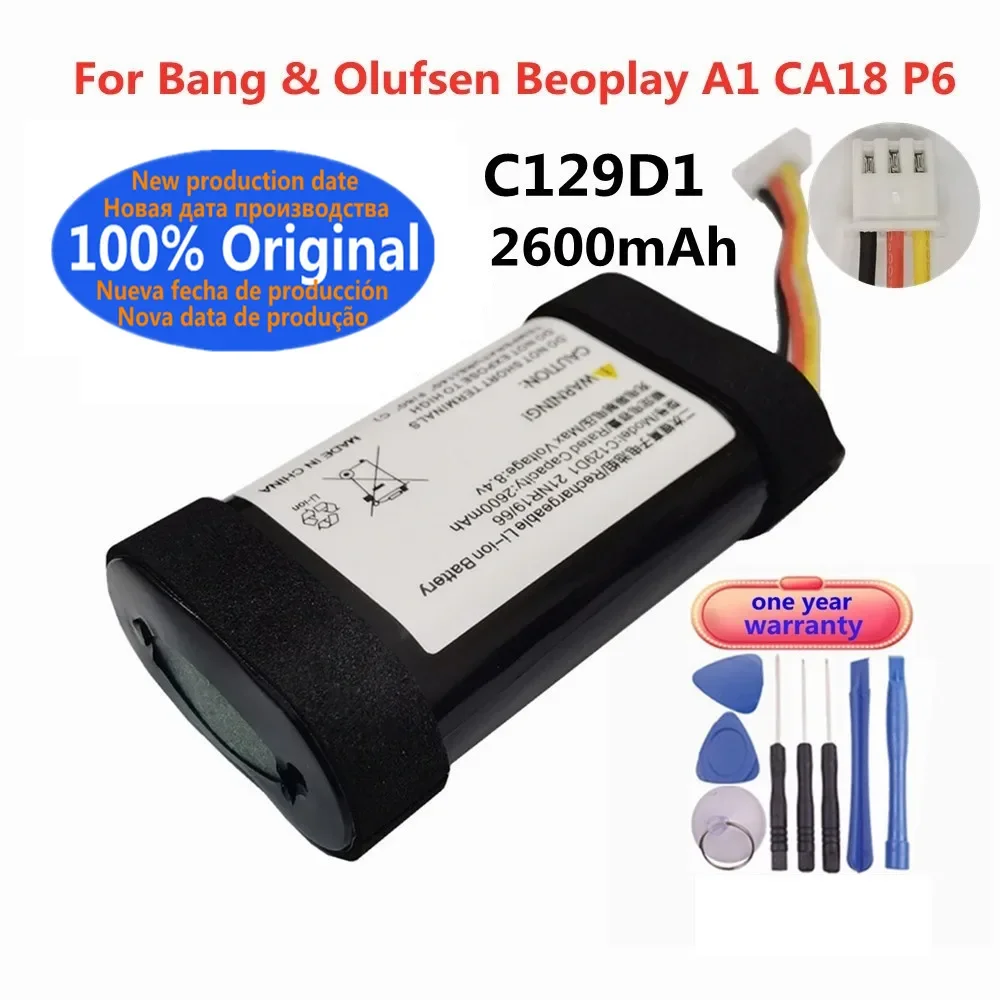 C129D1 2600mAh Original Replacement Battery For Bang & Olufsen BeoPlay A1 CA18 P6 Speaker Rechargable Battery Fast Shipping