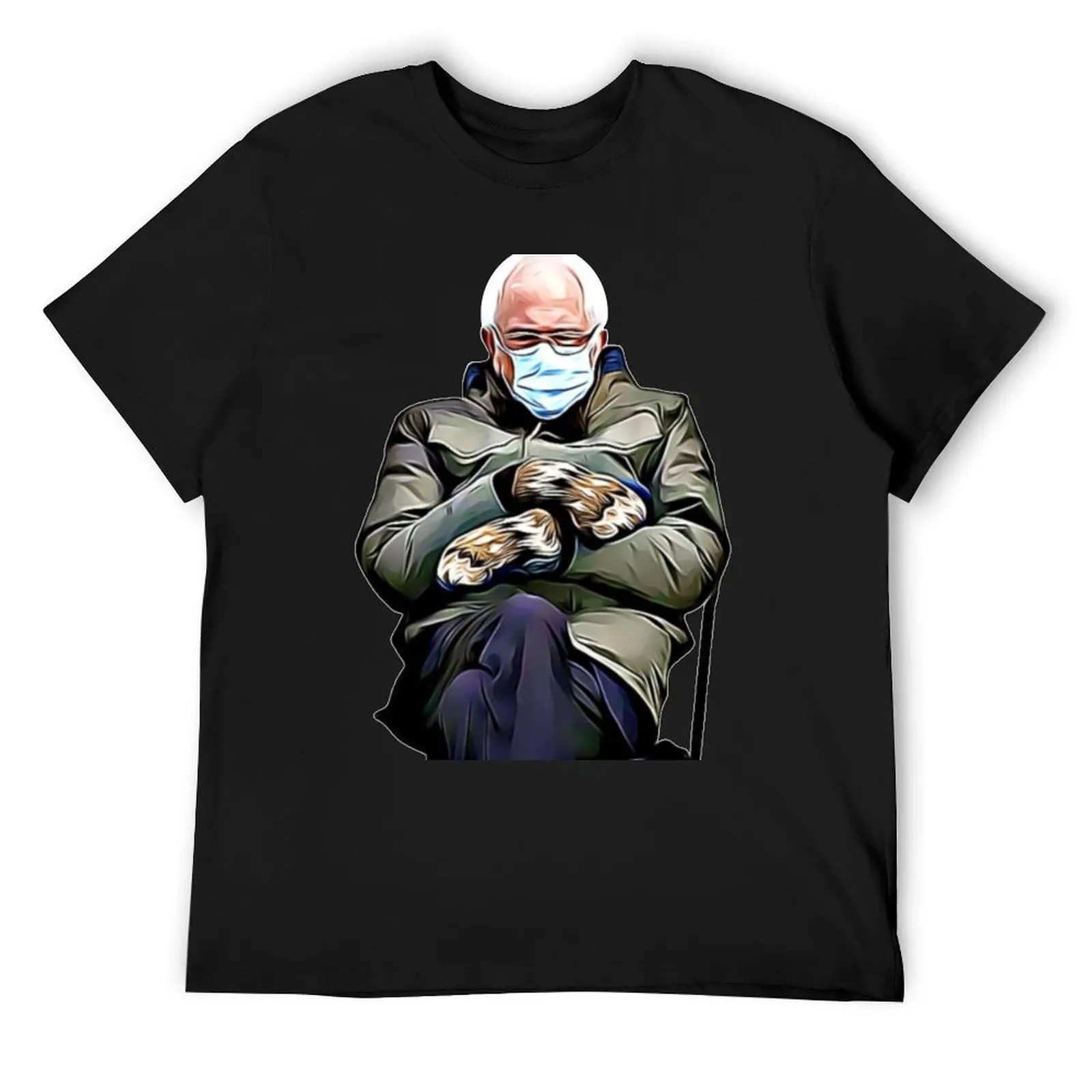 Bernie Sanders Mittens T-Shirt plus sizes aesthetic clothes Men's cotton t-shirt