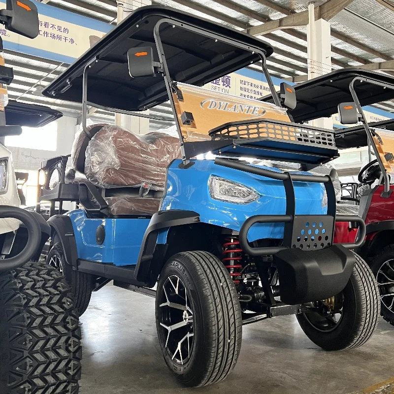 

High Quality Off Road Club Car Off Road Tires 4 Seater Price 48V 72V Electric Golf Cart With Solar Panel For Power Generation