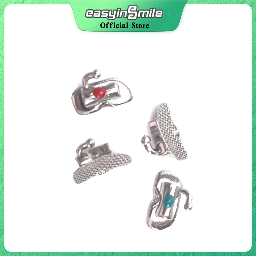 

Easyinsmile 10set（4pc/set) Dental Material for Metal odontologia Molar Tube Mini Braces Roth / MBT 022 1st&2nd Non-convertible