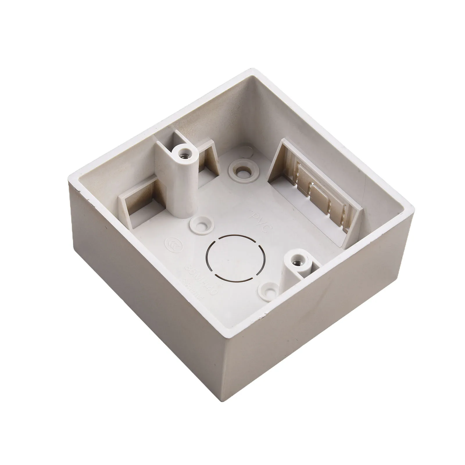 2pcs-montierte Box PVC Single Atress Box Ethernet Backbox Sockel für Frontplatten 86*86*40mm