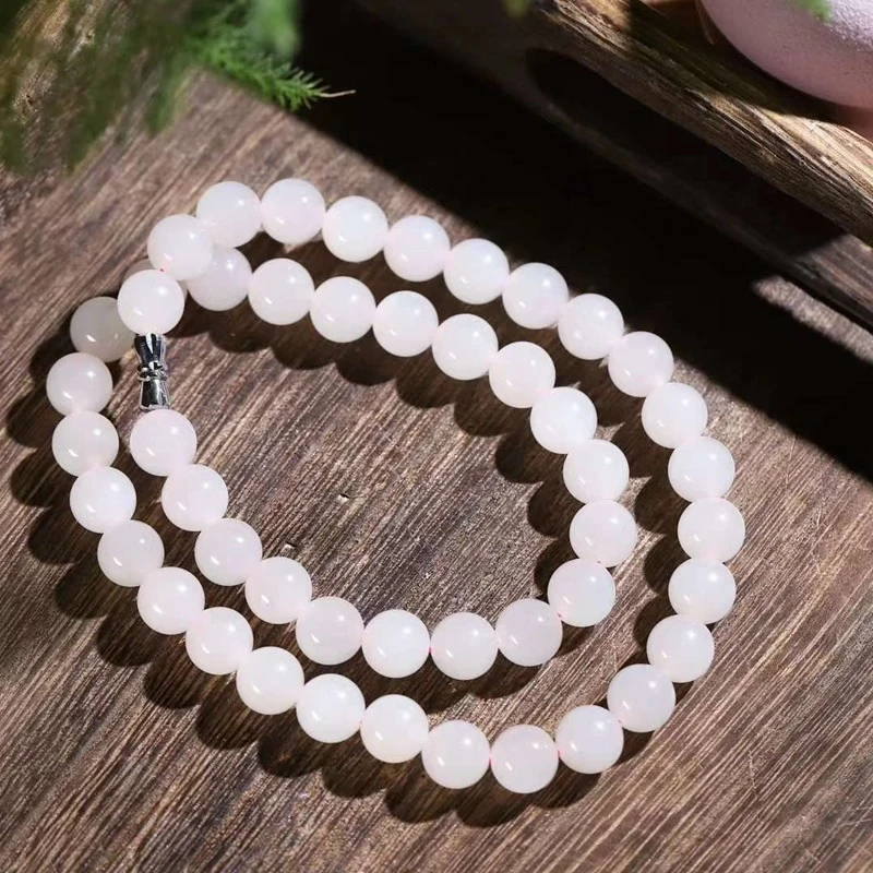 

necklace made of natural Hetian from Qinghai, old material in root pink color, women's jade neck