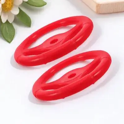 

2Pcs Steering Wheel Car Replacement Bright Color Durable Plastic Rocking Car Playground Swing Wheel Simulation Accessories