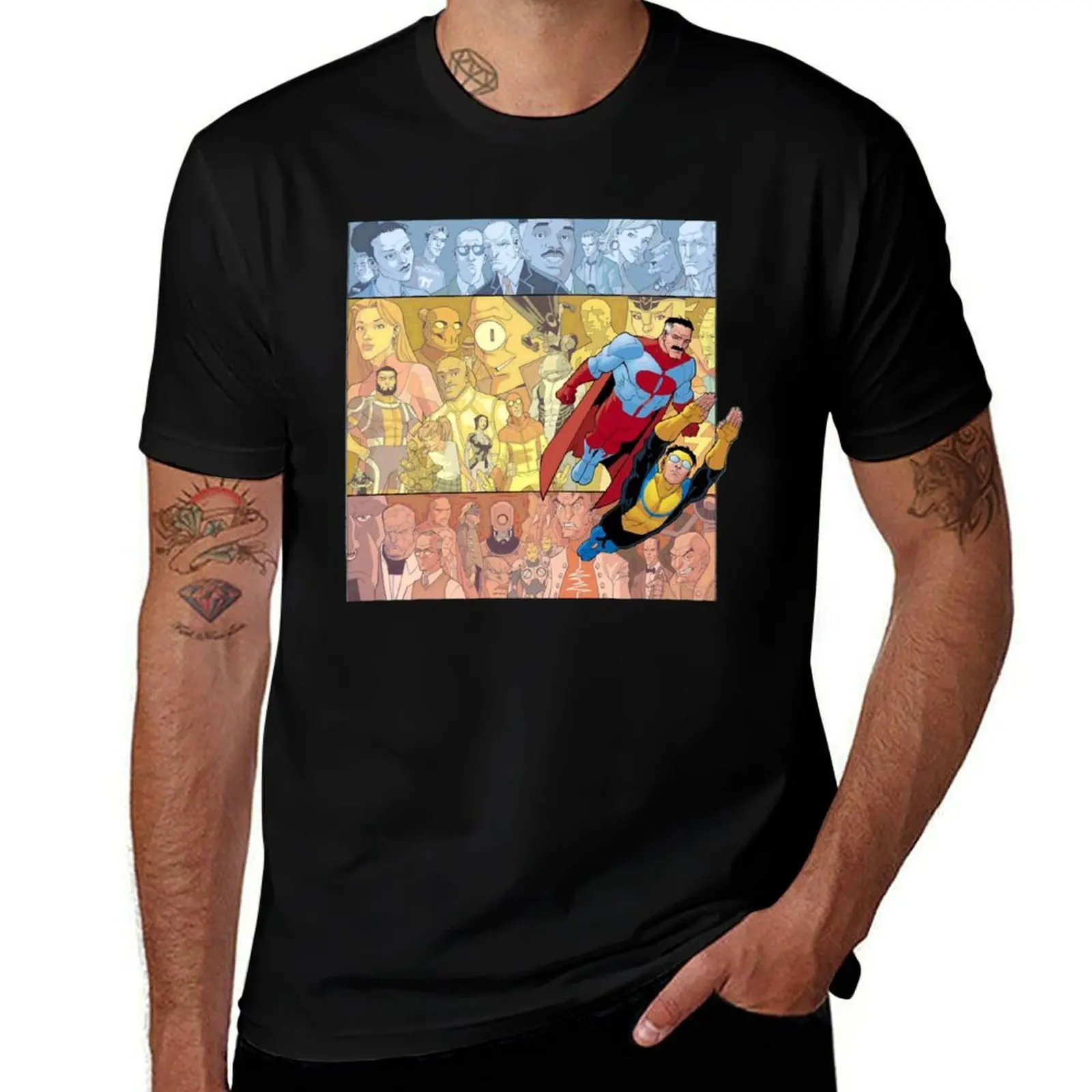 

invincible omniman Active,superhero, viltrum, invincible comic, comic, T-Shirt Short sleeve tee anime t shirts mens t shirts