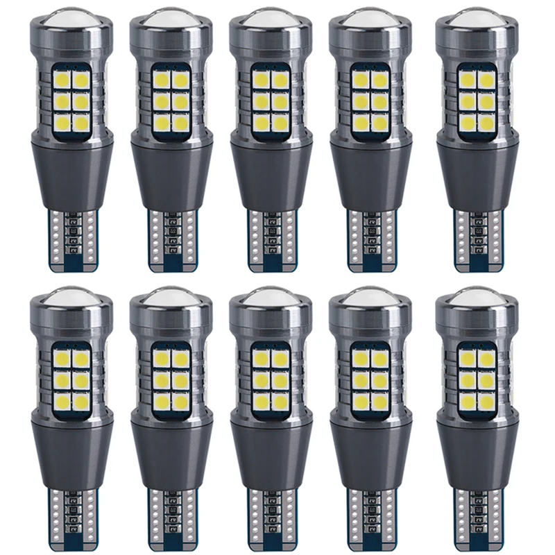 10pcs Canbus T15 W16W Bulbs 3030 27SMD LED Car Reverse Lights For Ford Focus mk3 Volkswagen VW Passat B7 Tiguan Touareg Golf 6 7