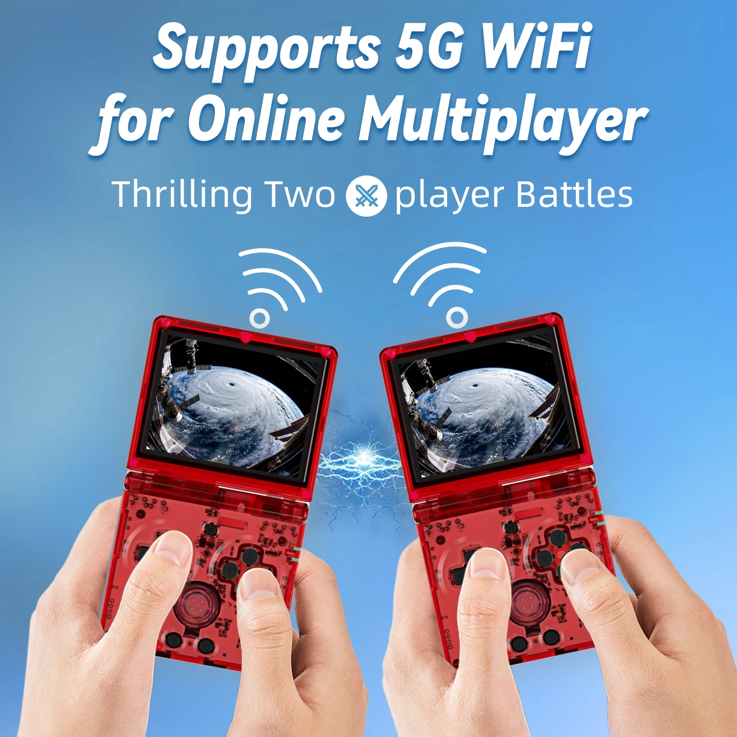 ANBERNIC RG35XXSP Flip Retro Handheld Game Console Linux 64bit WiFi Bluetooth Retro Video Gaming Console Online Play HDMI-TV Out image 6