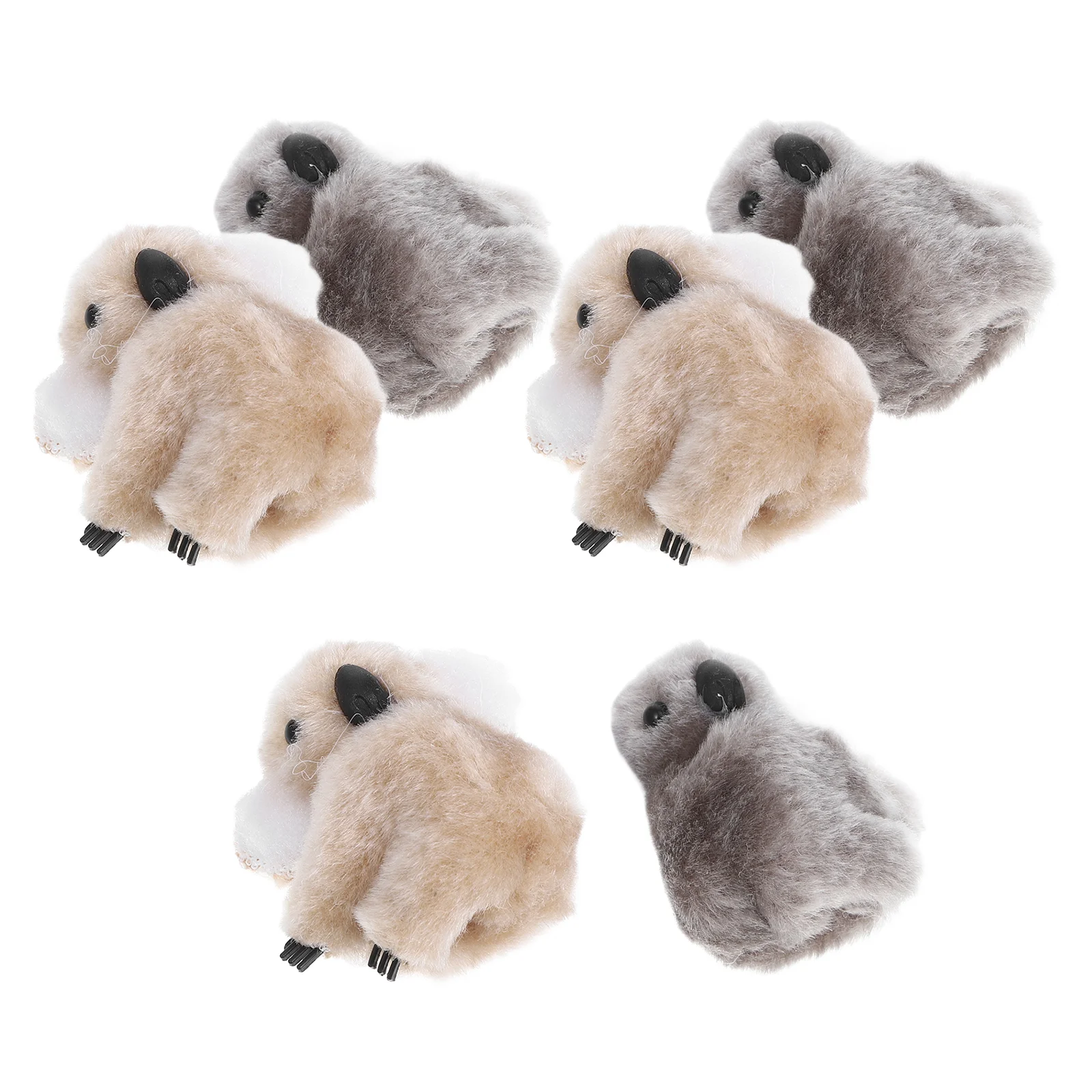 

6 Pcs Cartoon Plush Koala Hair Clips for Girls Cute Kawaii Side Gray Beige 3 Each Kids Hairstyle Decor Birthday Party Gifts