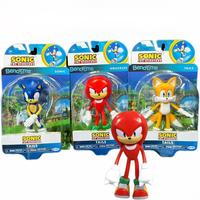 Cartoon Movie Sonics Anime Action Figure Knuckles Tails Genuine Figurine Kids Bedroom Decoration Desk Ornaments Cute Model Gift
