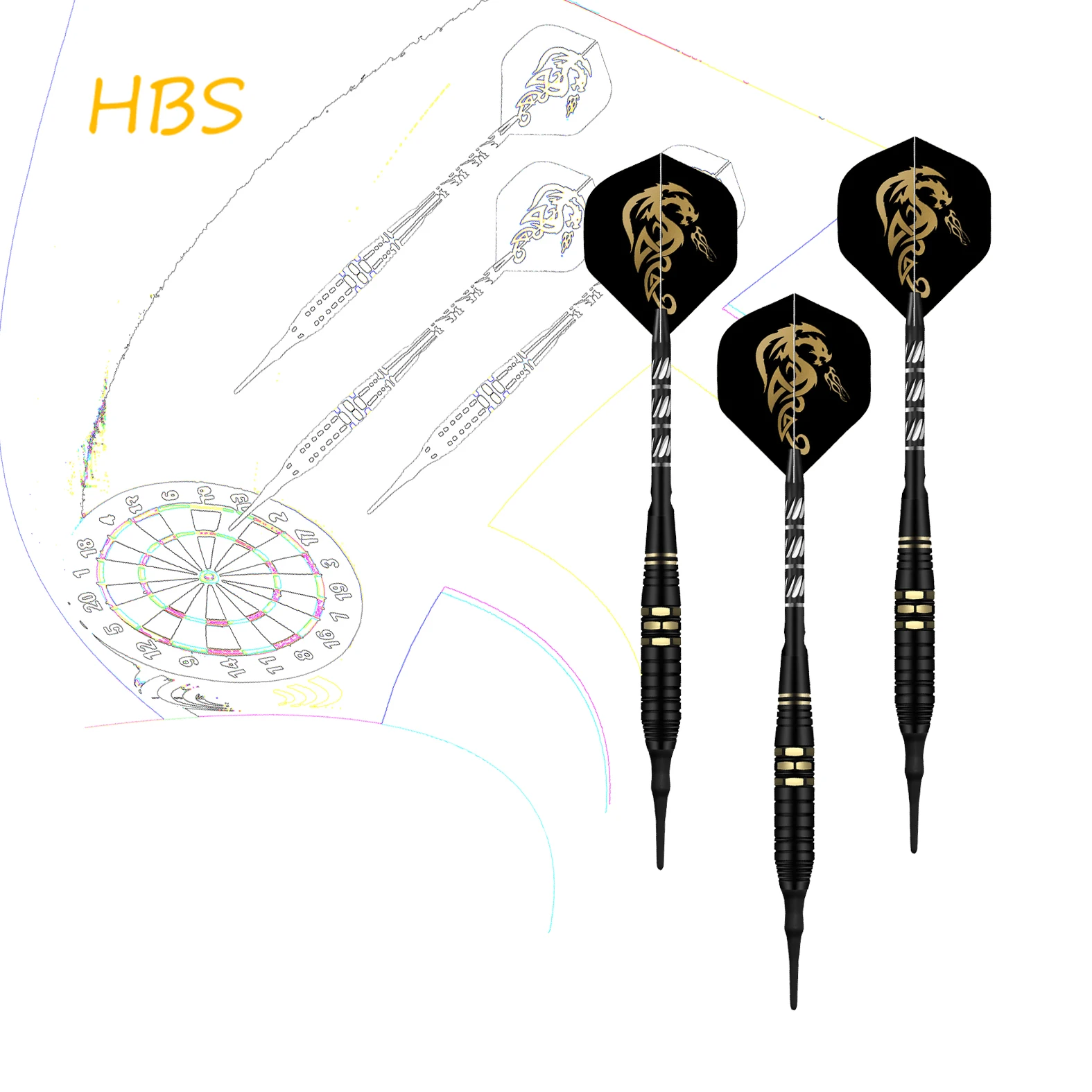 

Darts for Electronic Dartboard Professional Electronic Plastic Tip Darts with Aluminum Alloy Shaft