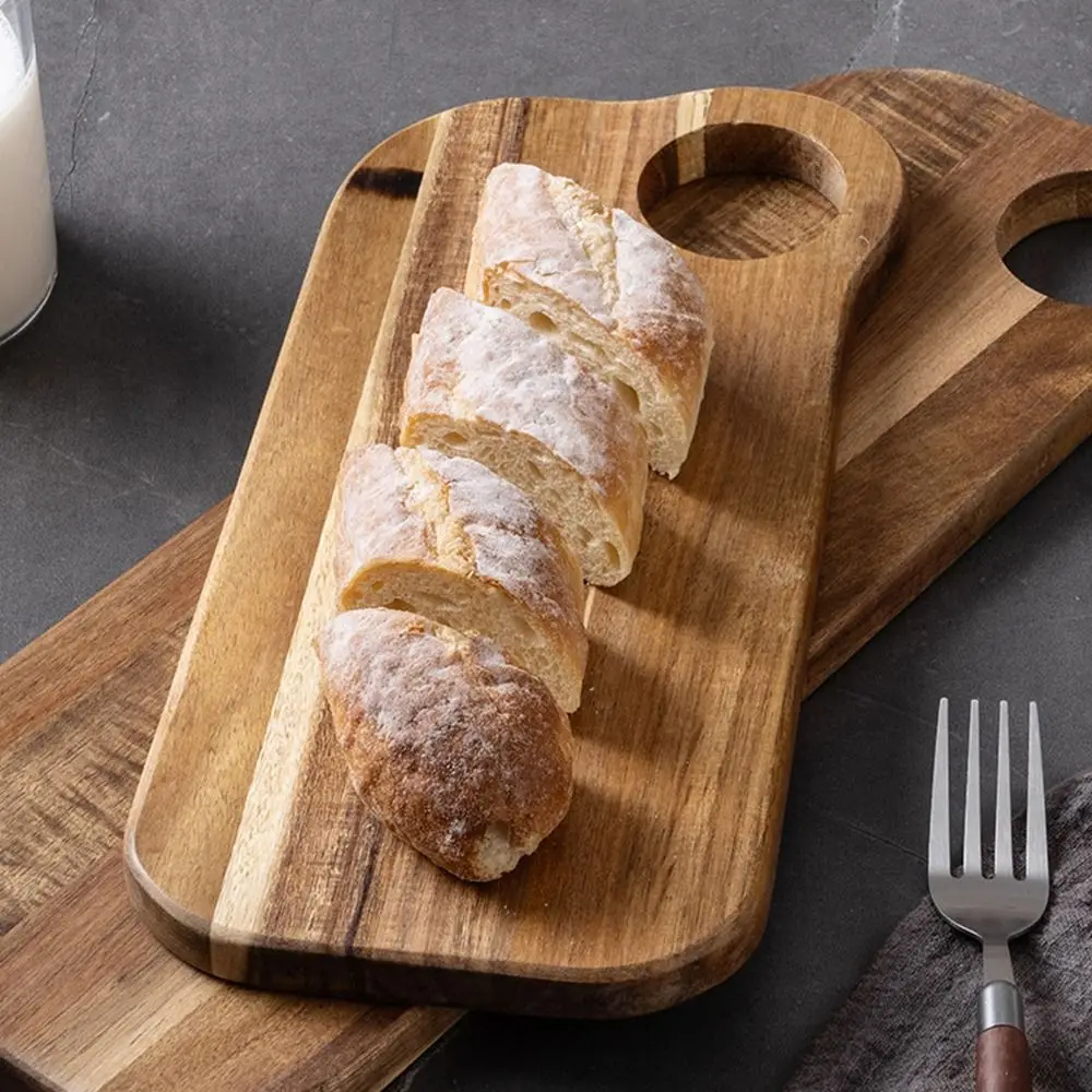 Thickened Cutting Boards with Handle Anti-mold Chopping Blocks Wooden Kitchen Tools Wooden Cheese Board For Bread Fruit Plates