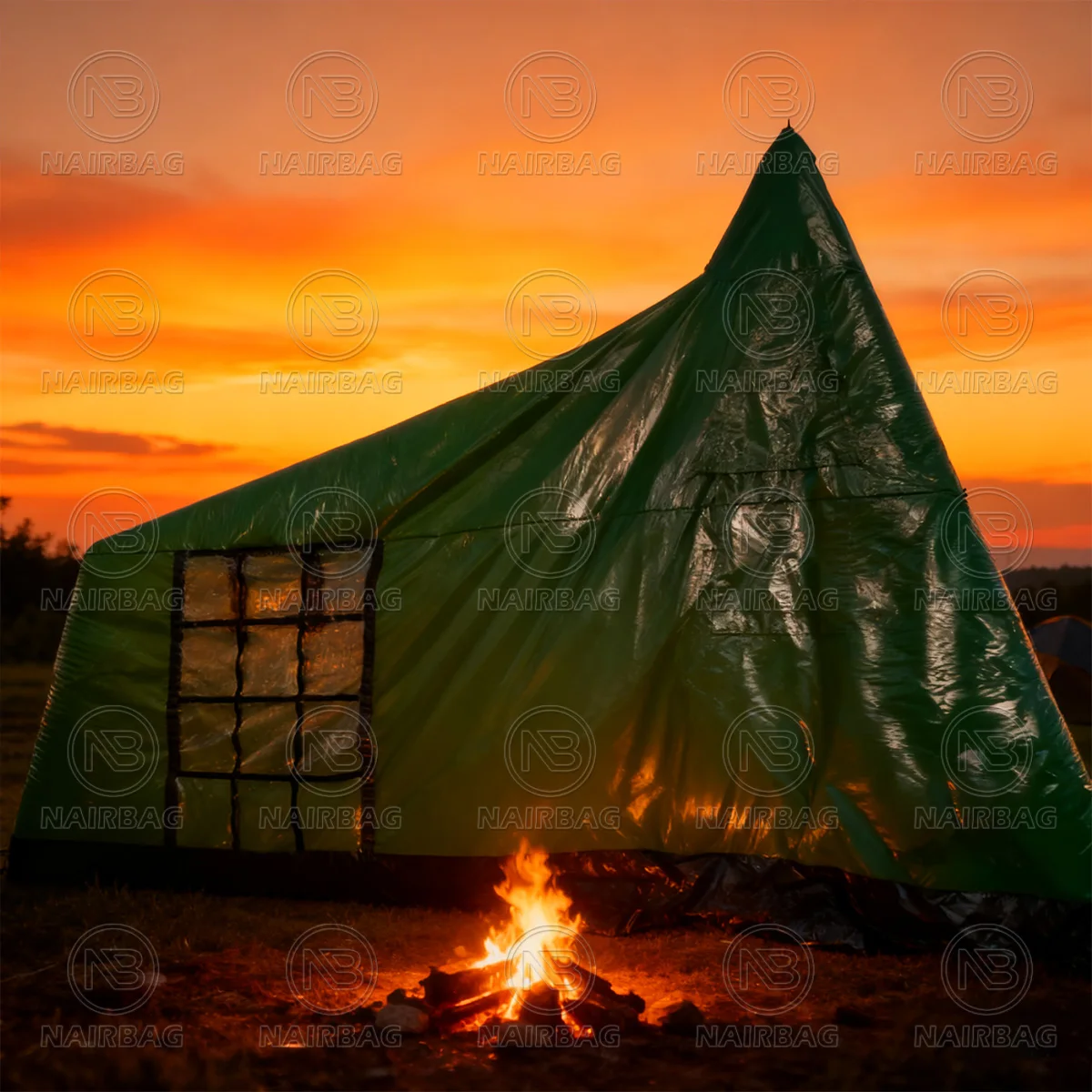 PVC Waterproof Outdoor Air Tent Inflatable Camping Tent With Excellent Visibility Family 4 Season 4x3.8x3m / 13x12.5x10ft