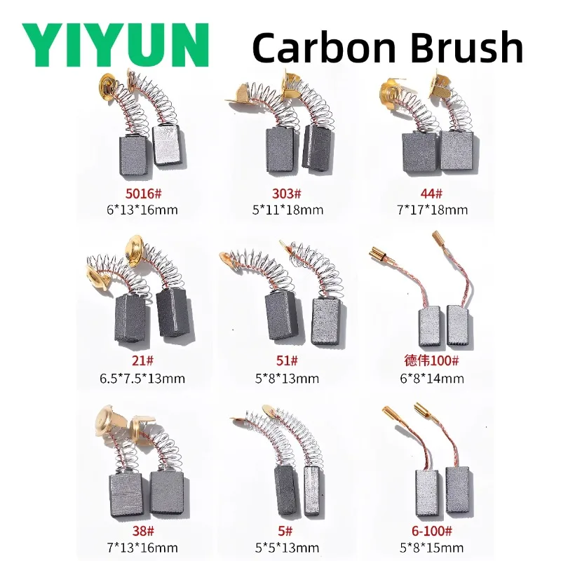 Carbon Brushes For Angle Grinder /Hand Drill /Circular Saw /Rotary Hammer / Sander Universal Replacement Power Tool Carbon Brush