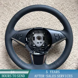 Customized Steering Wheel Cover Fit For BMW E60 E61 530d 545i 550i E63 E64 630i 645Ci 650i Hand Sewn Microfiber Leather Braid