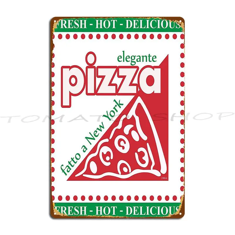 Hot Delicious New York Pizza Box Metal Plaque Poster Club Kitchen Wall Mural Printing Character Tin Sign Poster