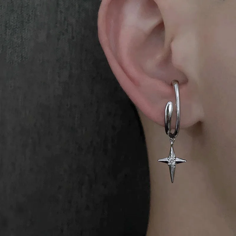 فانا السائبة بالجملة أقراط الحلقة الفضية 925 القرط الفضي الاسترليني الأزياء والمجوهرات المعلقات سحر #5