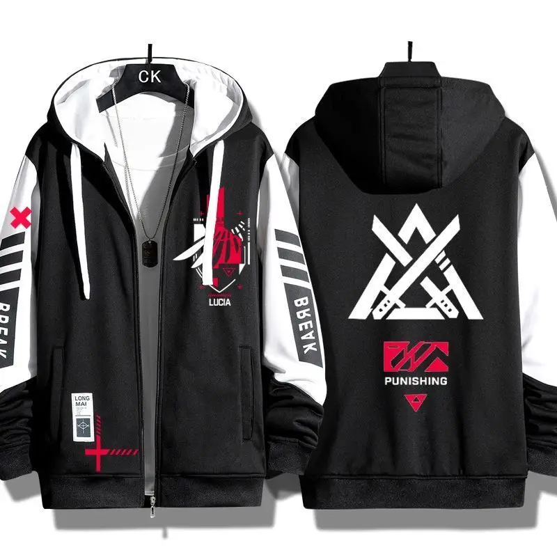 لعبة GRAY RAVEN: معاقبة رمادي الغراب طباعة هوديي زمم معطف الرجال هوديي Autunm الشتاء رجل هوديي الرجال البلوز