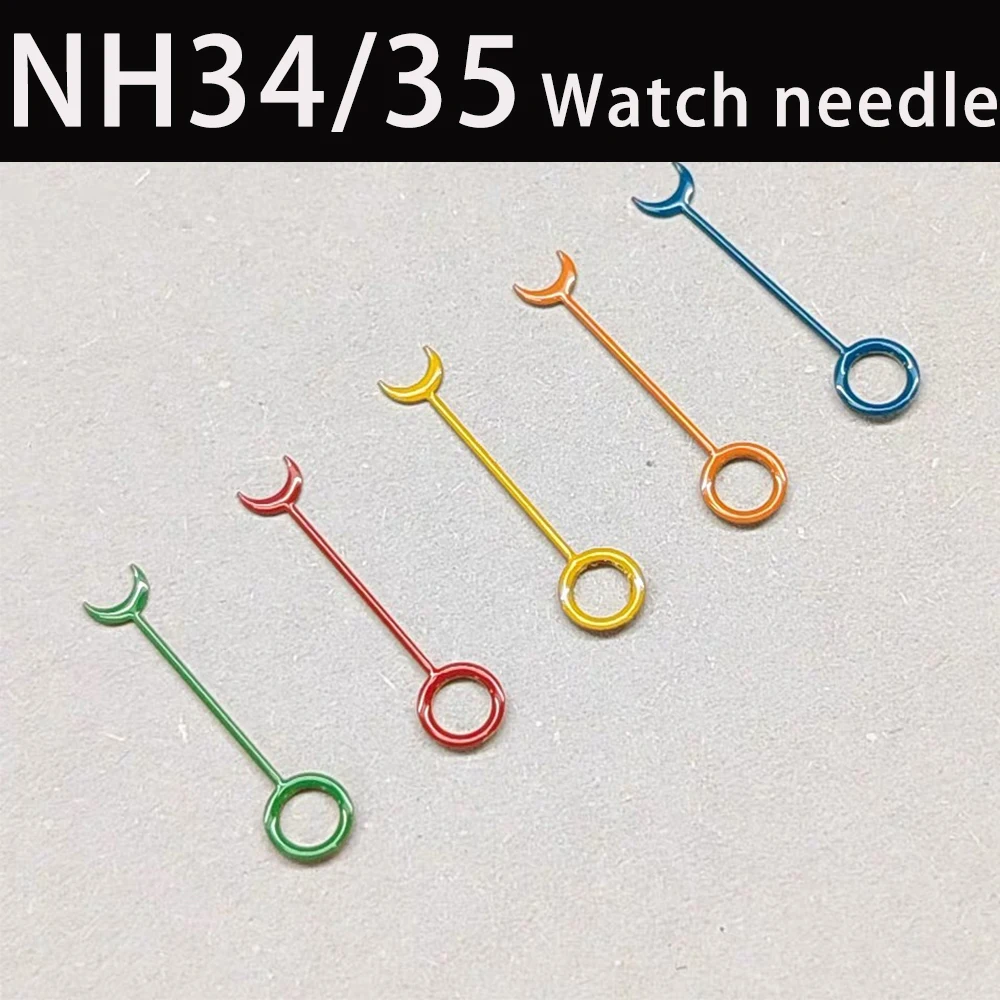 

13mm GMT Watch Hands High Quality Blue Green Red Orange Yellow Fit NH34 NH35 Movement None Luminous Needle Watches Accessories