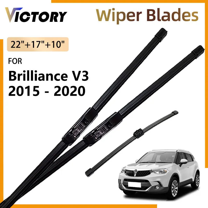 3x Car Front Rear Wiper Blades For Brilliance V3 2015 2016 2017 2018 2019 2020 Accessories Windshield Window Brushes 22