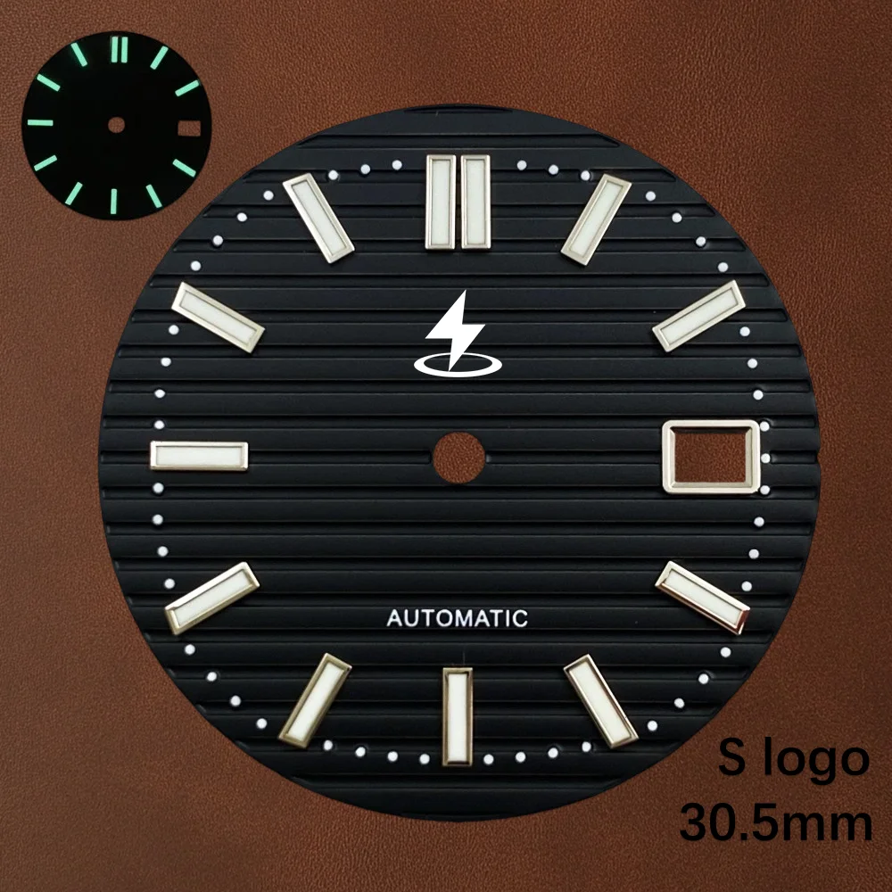30.5 مللي متر S شعار Nh35 الطلب نوتيلوس الهاتفي الأخضر مضيئة لحركات NH35 NH36 ساعة لحالات ساعة 41 مللي متر