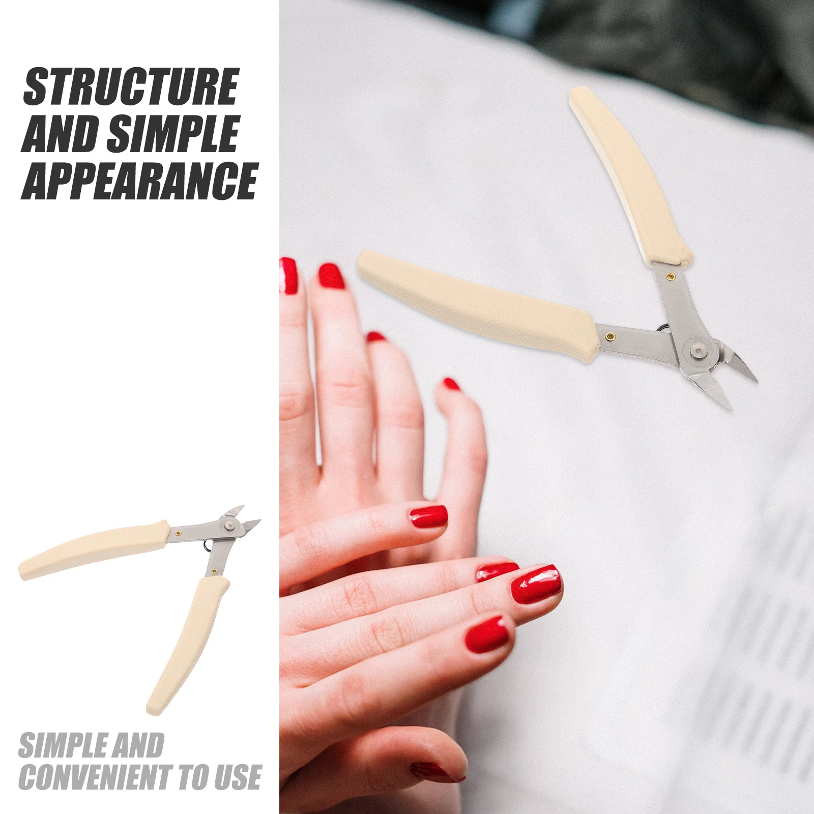 دائم مسمار الفن ذو طيات مانيكير أداة المحمولة مزيل المجوهرات ديكور المتقلب المقص للنساء مسمار الاستمالة مانيكير كماشة #2