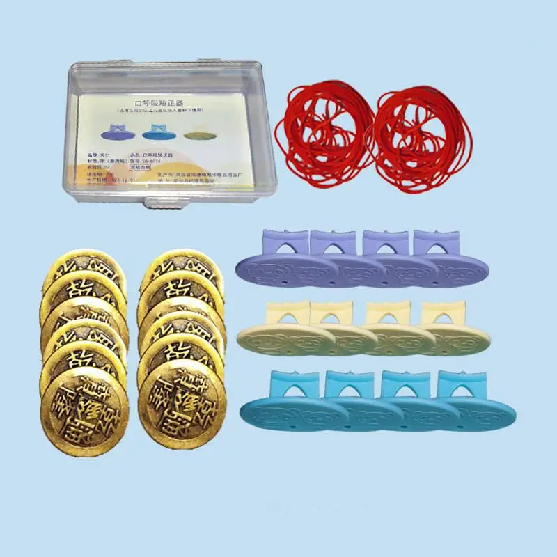 

Children's Sleep Mouth Breathing Correction Sleep Convex Lip Muscle Training Device Set Oral Muscle Trainer Exercise Set Tools