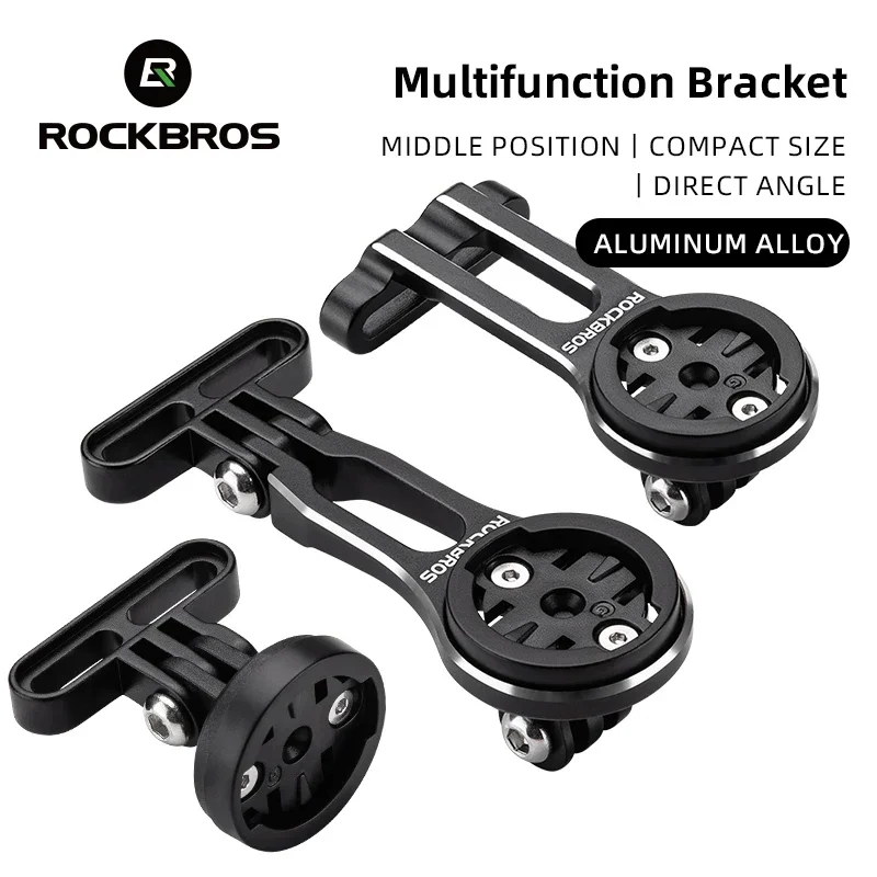 ROCKBROS Bike Bracket Front Light Lamp Holder Aluminum Alloy Extension Holder for Bicycle Computer Wahoo Bryton Garmin Bracket