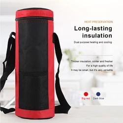 Universal Water Bottle Pouch Water Bottle Cooler Bag High Capacity Insulated Cooler Bag For Outdoor Traveling Camping Hiking