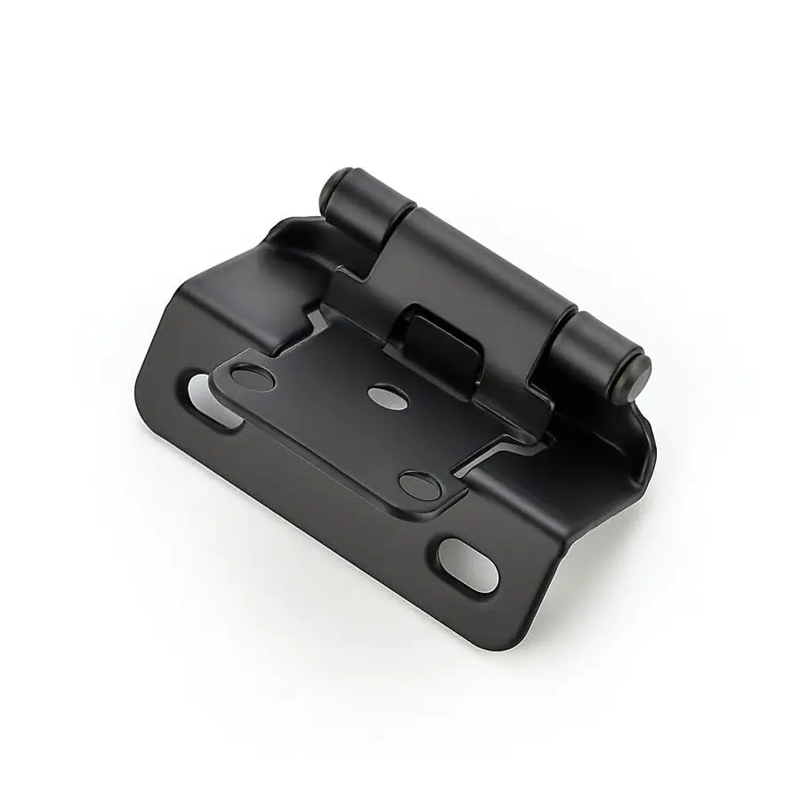 

50 Pack 25 Pairs SemiOverlay 1 2 inch SelfClosing Face Frame Cabinet Hinges Matte Black Half WrapAround Kitchen Cabinet Door Hin