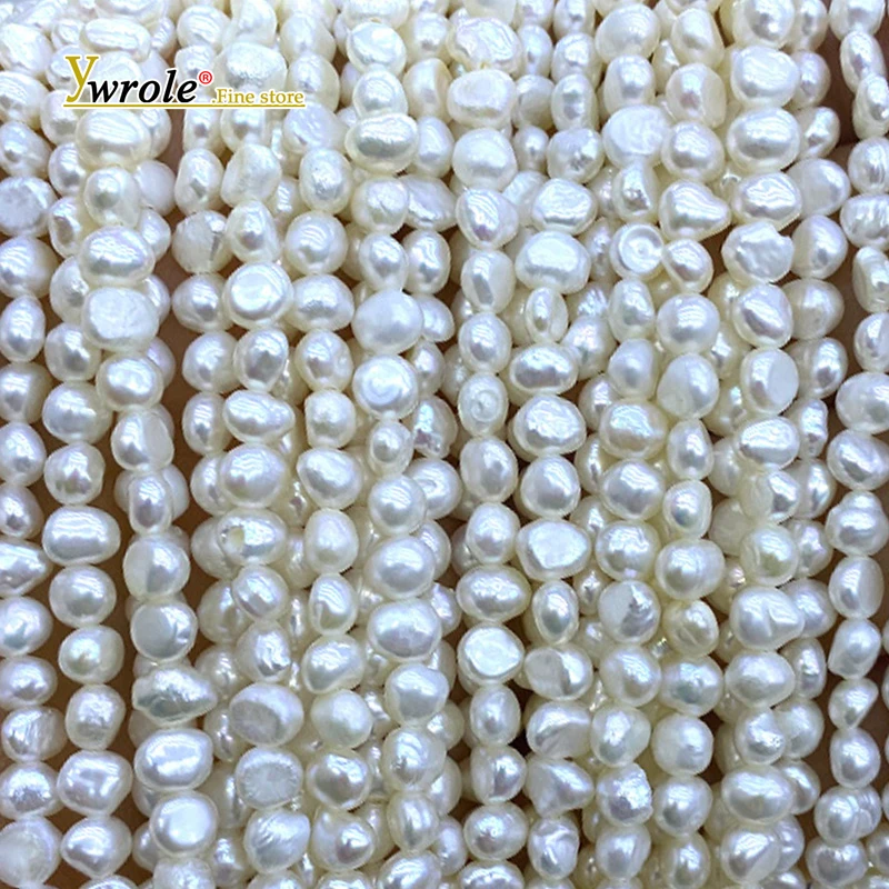 

4-5mm Horizontal Hole Baroque Shape Natural Pearls Loose Spacer Beads for Jewelry Making Diy Freshwater Pearl Necklace Bracelet