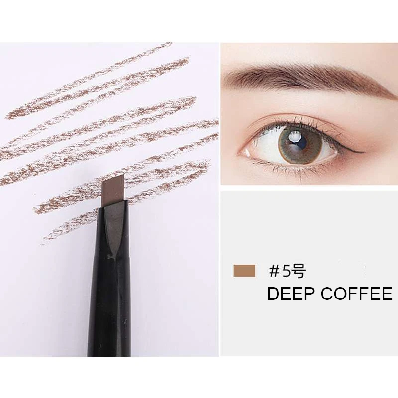 Double Head Eyebrow Pencil Waterproof Eyebrow Pen Tint Tattoo Eyebrows Makeup Cosmetics Natural Long Lasting Eye Brow Pencil