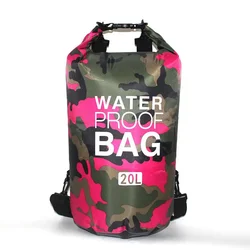 Waterproof Swimming Bag Dry Sack Camouflage Colors Fishing Boating Kayaking Storage Drifting Rafting Bag 2L 5L 10L 15L 20L