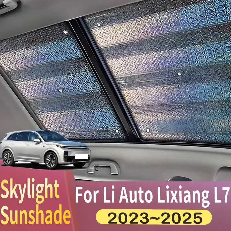 

Sunroof Sunshade Suitable For Li Auto Lixiang L7 2023 2024 2025 New Car Panoramic Roof 2x Heat Shield Window Sunshade Anti-UV