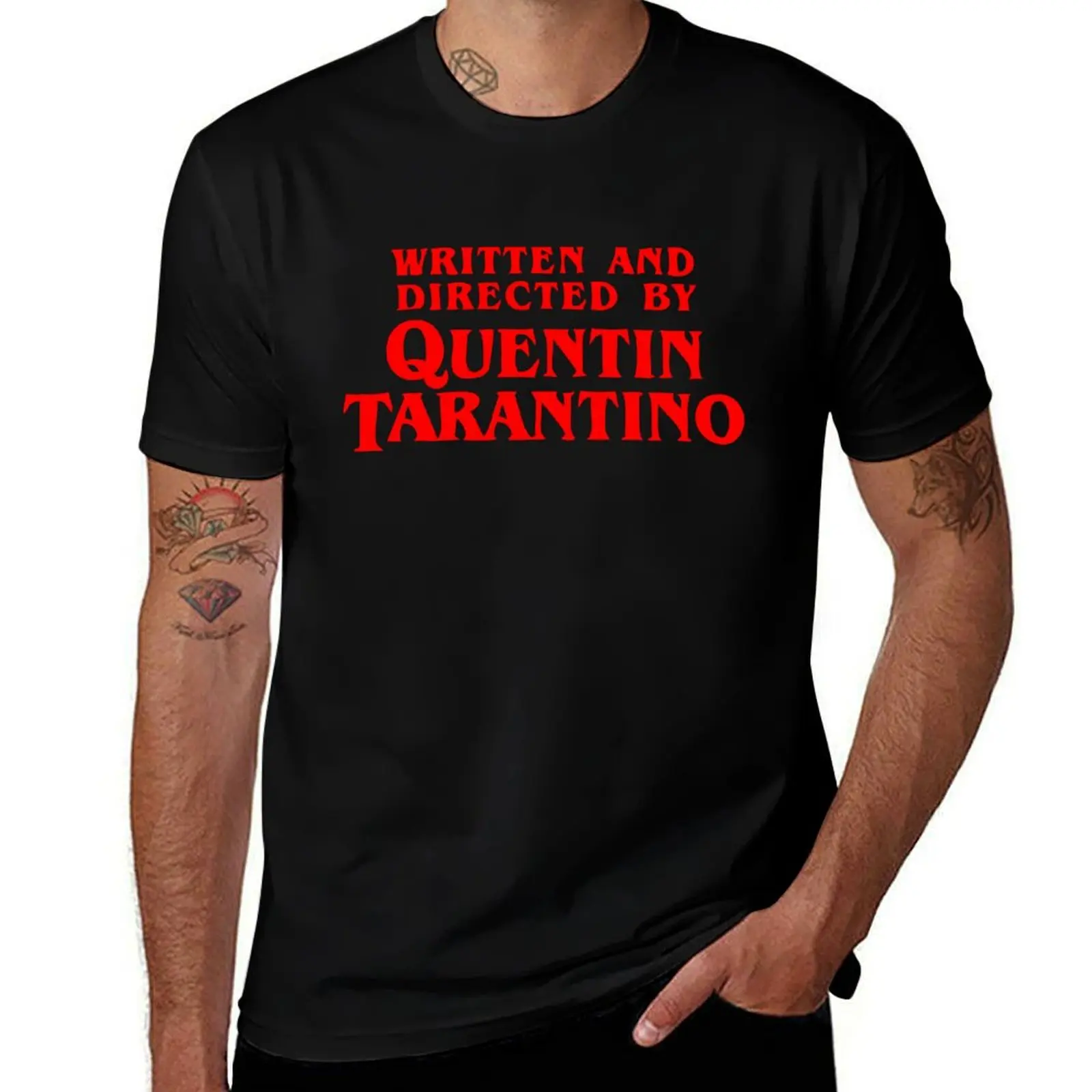 クエンティン・タランティーノ監督・脚本-tシャツ-メンズ-スリムフィット-メンズtシャツ-デザイナー-メンズtシャツ-グラフィックtシャツ