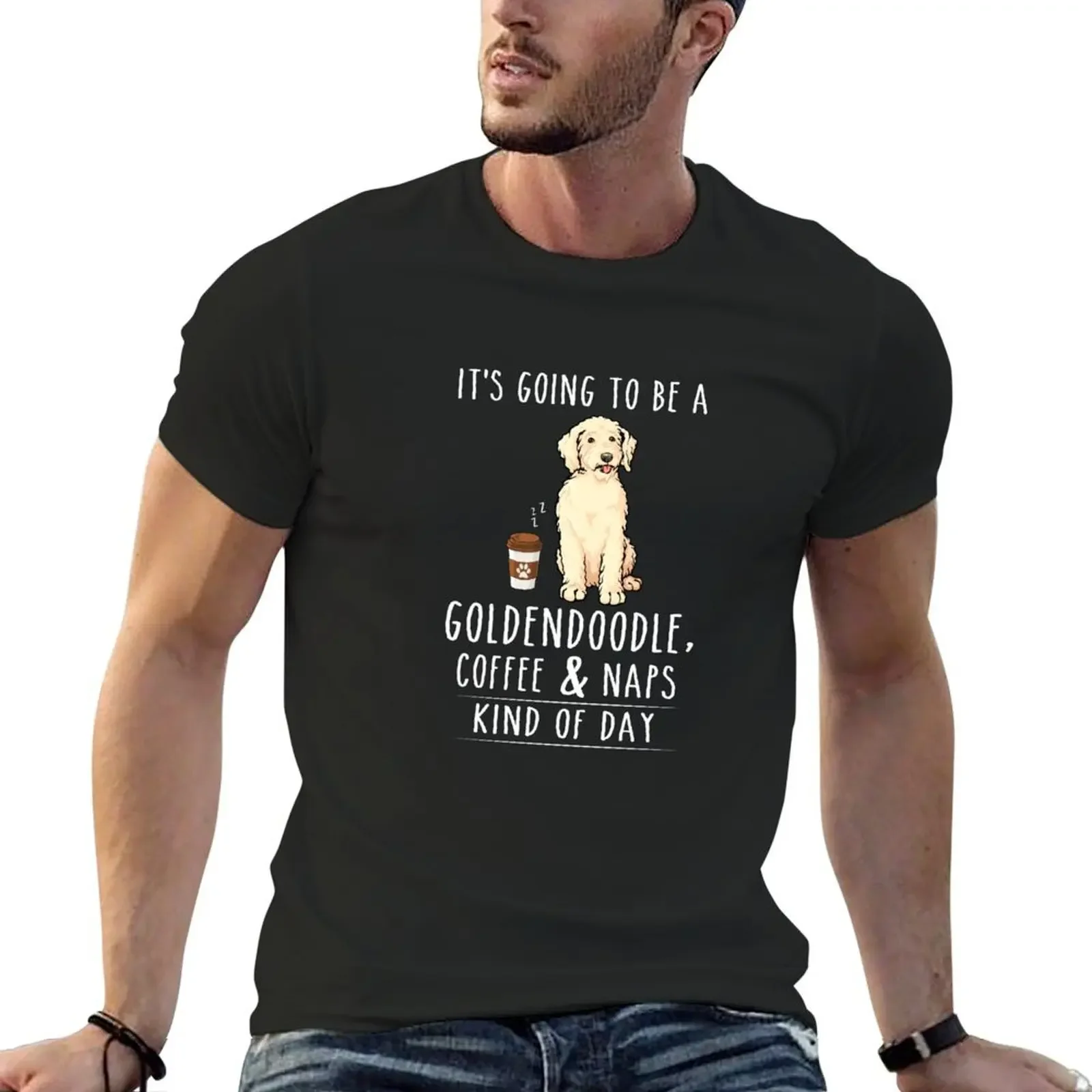 Copy of Goldendoodle, Coffee and Naps Funny T-Shirt new edition oversizeds mens shirts graphic tee