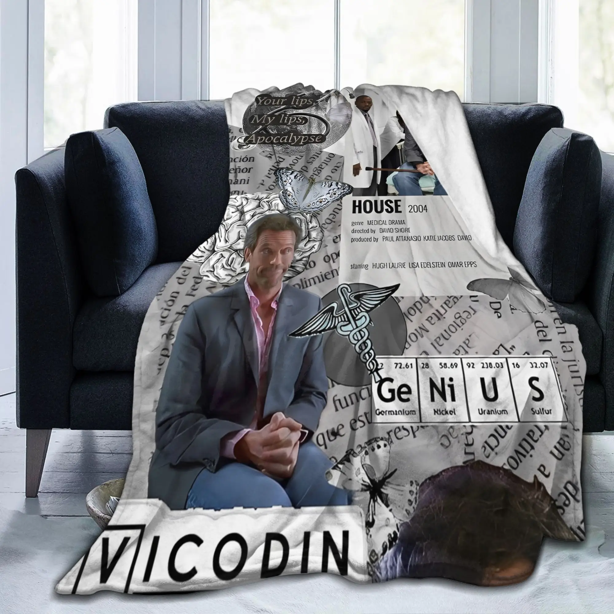 House M.D. Dr Gregory Blanket Everybody Lies Flannel Throw Blanket Bedspreads Decoration Lightweight Breathable Quilt