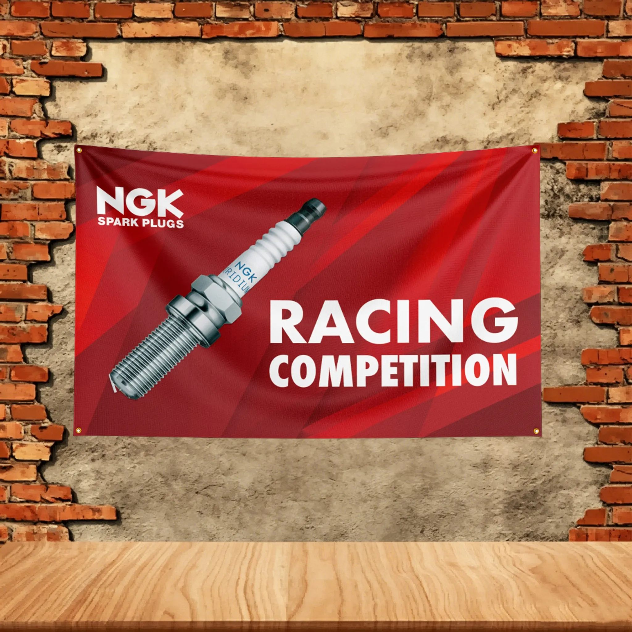 Car Parts Flag 3x5ft for N-NGK Fans Banner Custom any Image Garage Bedroom Living Room Dorm Wall Hanging Decor Tapestry