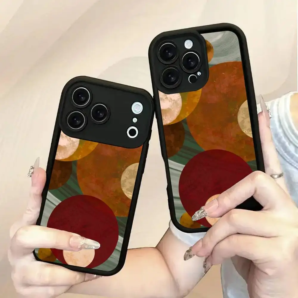 1 funda de teléfono de orbitos terrosos TPU bonita escalera de ojos para IPhone 17 16 15 14 13 Air Pro Max 11 12 Plus cubierta de silicona negra