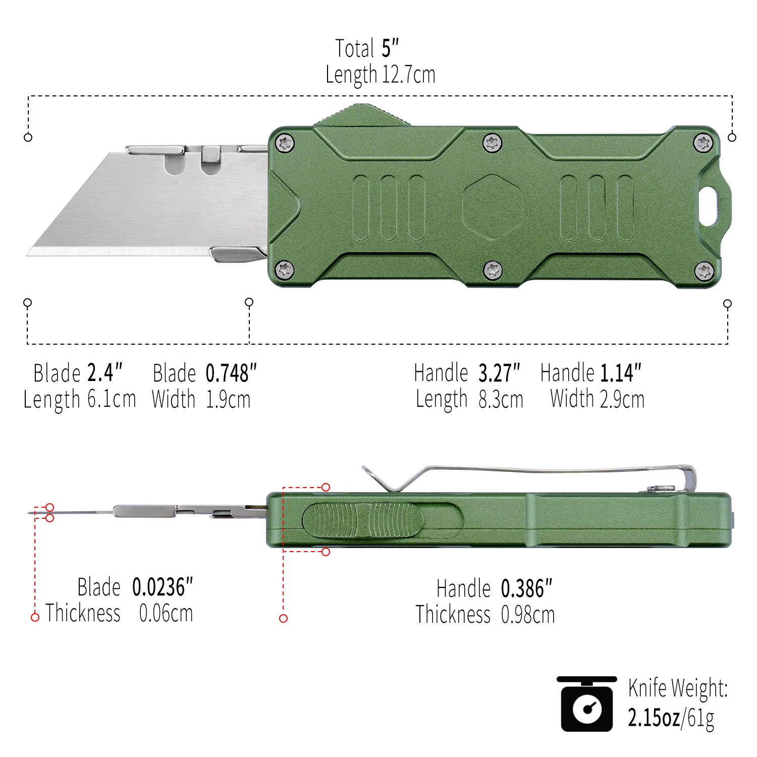 TGZUO Multi functional pocket tool. Office paper cutting tools.Daily Practical Knife