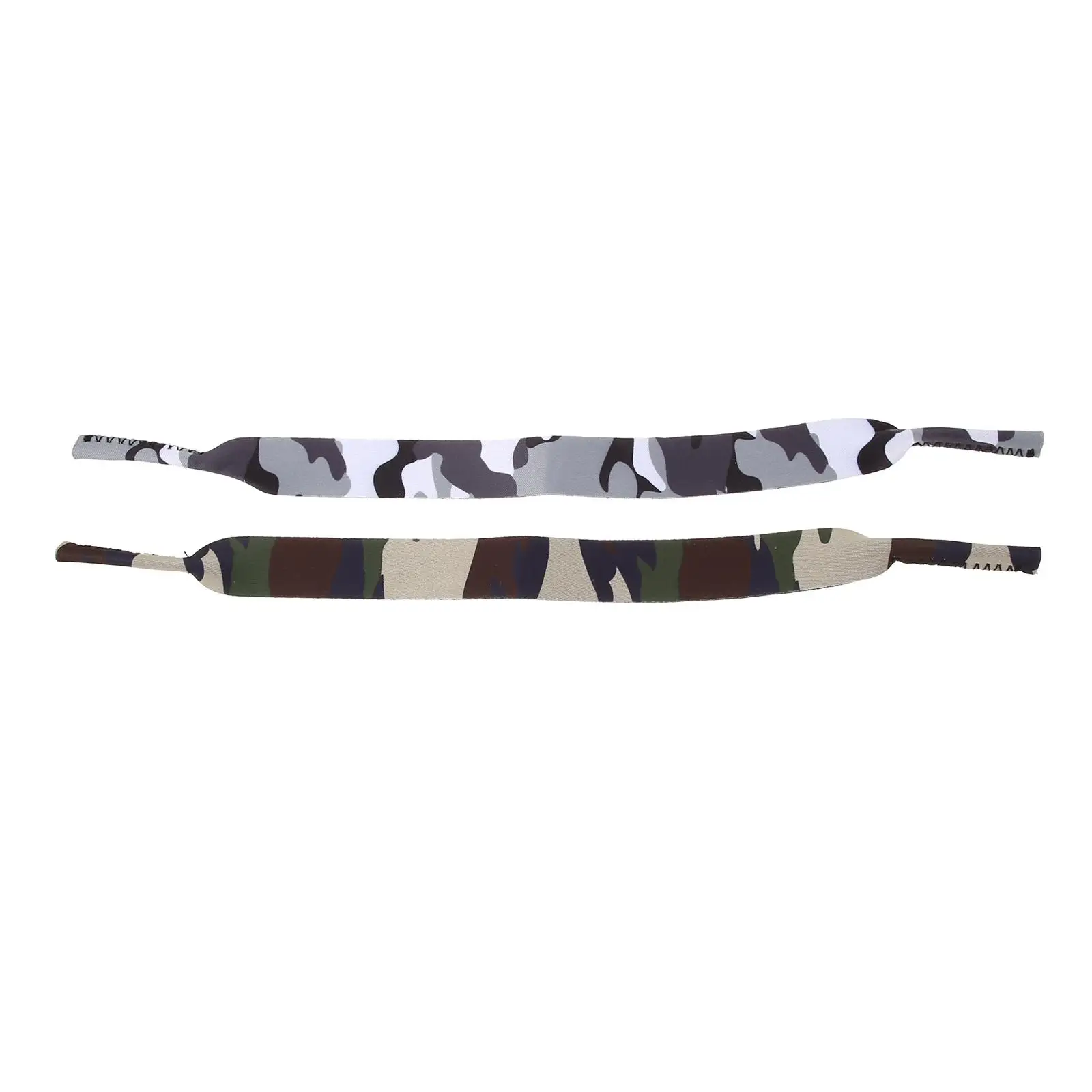 2PCS แว่นตา Lanyards Camouflage สไตล์หน้ากากแขวนเชือก Anti Lost จี้ Neoprene ตกแต่งปรับความยาวปฏิบัติ