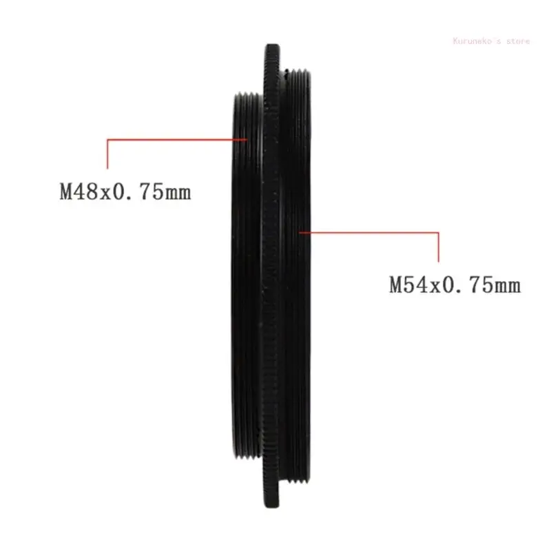 อะแดปเตอร์ที่สะดวกสำหรับ M48 M54 วงแหวนอะแดปเตอร์ด้ายสีดำสำหรับกล้องกล้องจุลทรรศน์