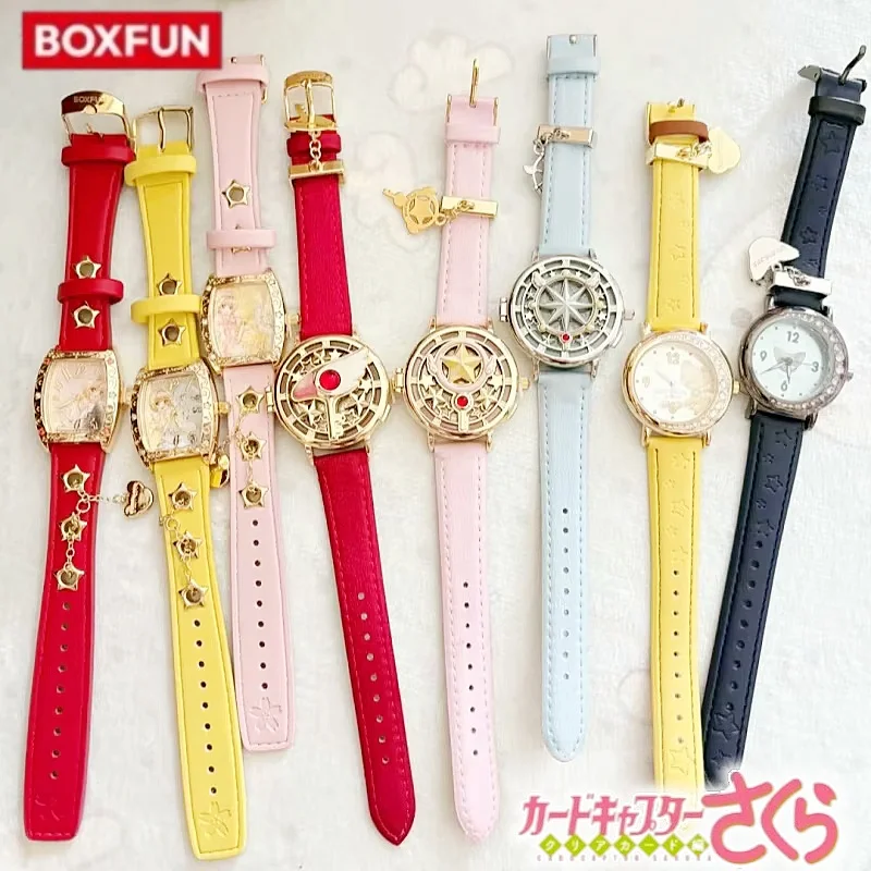 Наручные часы Boxfun Cardcaptor Sakura: серия «Время Сакуры», коллекционная коробка-сюрприз, аниме-мерч с Киномото Сакурой, Керо, Спинелем, Солнцем, модный подарок