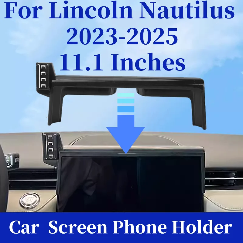 

For Lincoln Nautilus 2023-2025 Gravity Car Screen Phone Holder Wireless Charger 360 RotationFor Car Auto Interior Accessories