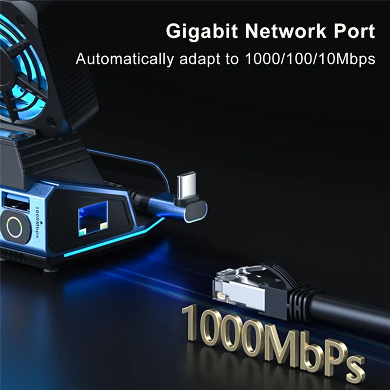 

B29C-Docking Station Dual Cooling Fan 4K@60Hz PD100W Gigabit Ethernet For Steam Deck OLED & ROG X And Legion Go