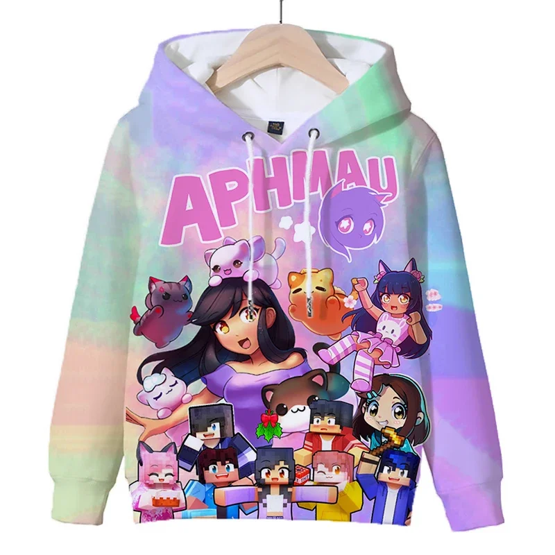 

Aphmau Printed Hoodies Kids Pullover Colorful Sweatshirt for Boys Girls Tops Autumn Outwear Long Sleeve Children Clothes