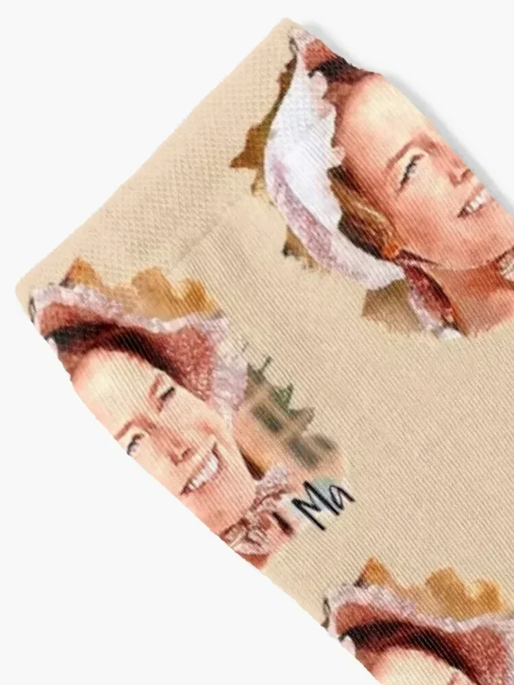 Ma Ingalls Little House on the Prairie Socks set bright garter hockey Rugby Socks For Man Women's