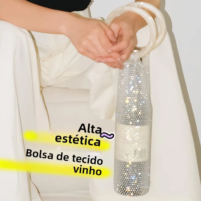 luxury-handwoven-red-wine-bag-diamond-simulated-glitter-handheld-gift-packaging-high-aesthetic-value-portable-thermal-cup-bag