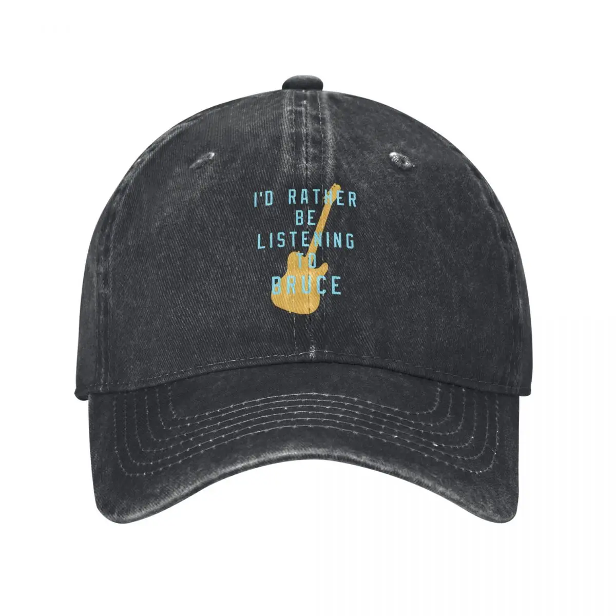 Color Dad Hats I'd Rather Be Listening To Bruce Fitted Scoop Women's Hat Sun Visor Baseball Caps Bruce Springsteen Peaked Cap