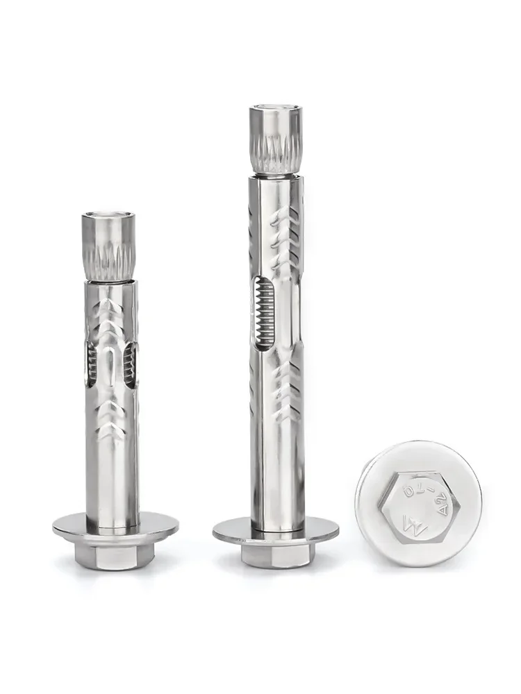 M6M8M10M12 304 ze stali nierdzewnej A2 zewnętrzna kołek rozporowy z łbem sześciokątnym beton kotwica śruba wbudowana śruba rozprężna L = 40 ~ 150mm