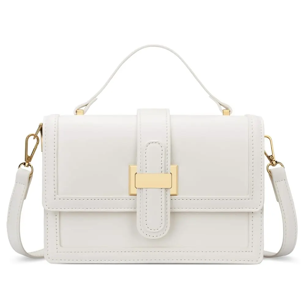 Crossbody Bags for Women - Top Handle Purses for Lady, Leather Handbags Shoulder Clutch with Adjustable Shoulder Strap