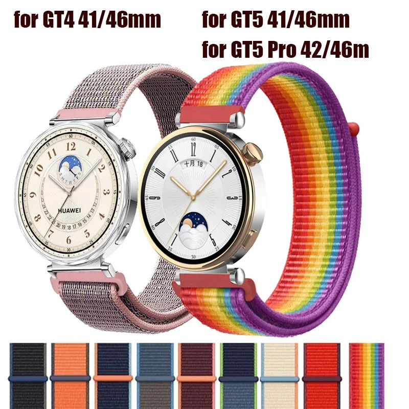Cinturino in nylon per Huawei Watch GT5 GT4 41mm 46mm cinturino sportivo Correa per Huawei GT 5 4 cinturino traspirante per uomo donna